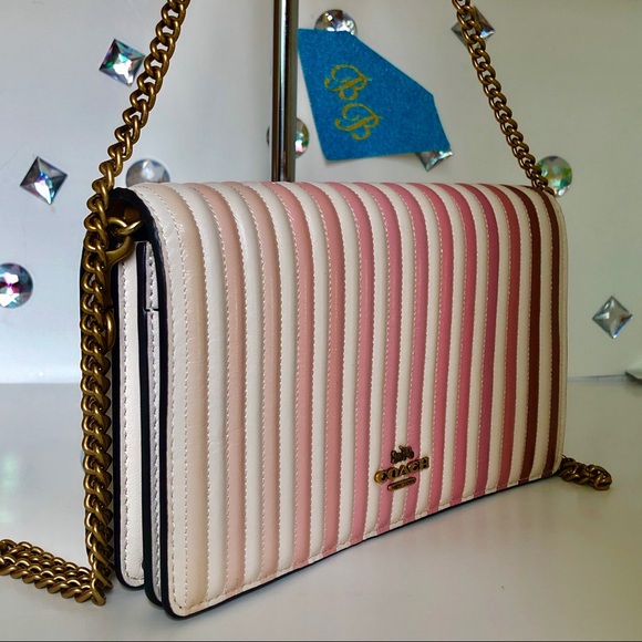 COACH💎CALLIE OMBRÉ QUILTED CALF LEATHER CROSSBODY - Picture 2 of 7